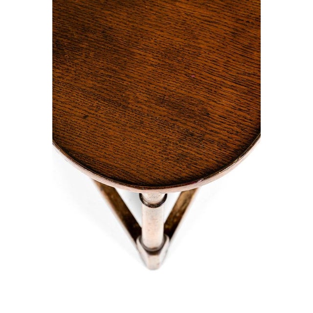 Wood Clover Leaf Occasional Table in Oak For Sale - Image 7 of 10