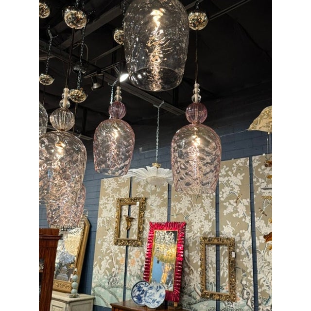Glass Italian Murano Modernist Pendants For Sale - Image 7 of 8