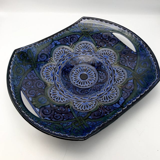Vintage Moroccan Safi Wall Hanging Platter For Sale - Image 4 of 4