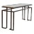 Roche Bobois Minimalist Floating Steel Console Black Bronze Finish & Travertine Top 1980 For Sale