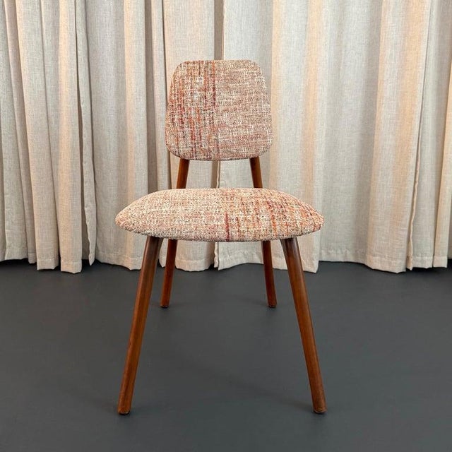 M. Singer & Sons Mid-Century Modern Sculptural Walnut Side Chair by Bertha Schaefer For Sale - Image 4 of 8