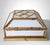 An elegant Italian flush mount ceiling light crafted from solid brass and frosted opaline glass, distinguished by its...