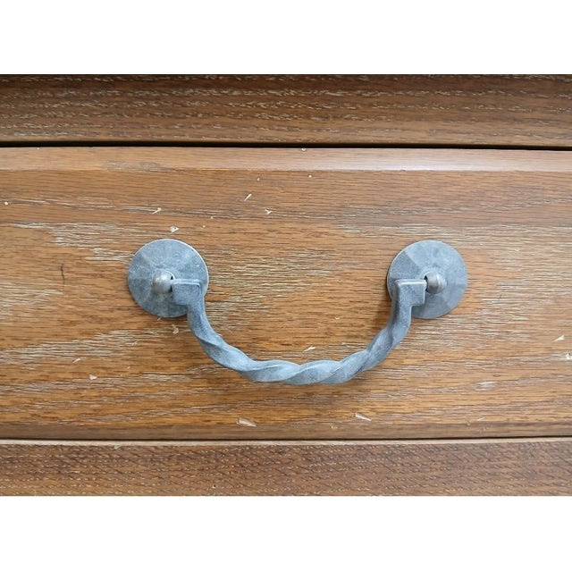 1990s Ethan Allen Amercian Artisan Sideboard Bakers Rack Arts Crafts Mission Oak For Sale In Philadelphia - Image 6 of 12