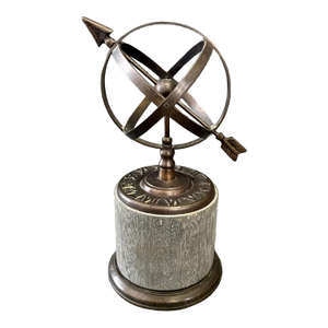 Wildwood Bronze Armillary With Wooden Base