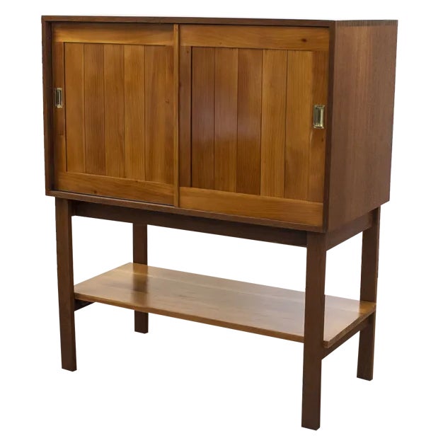 Mid-Century Cherry and Teak Cabinet, 1960s For Sale
