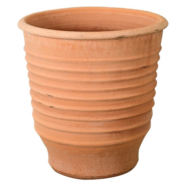 Mediterranean Pair of Greek Reproduction Terracotta Pots For Sale - Image 3 of 10