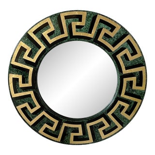 20th Century Greek Key Round Mirror by Fornasetti For Sale