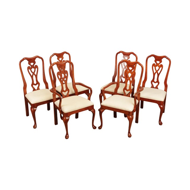 Pennsylvania House Queen Anne Style Cherry Dining Chairs Set of 6