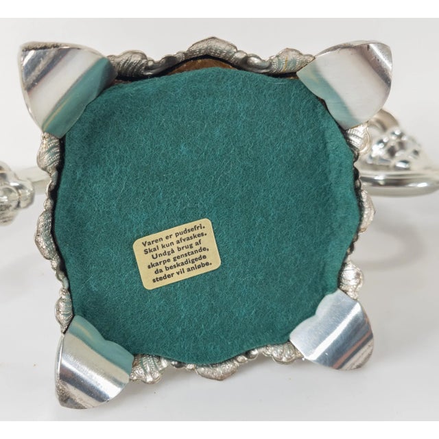 Danish Silverplate Candelabra Candlesticks For Sale - Image 11 of 12