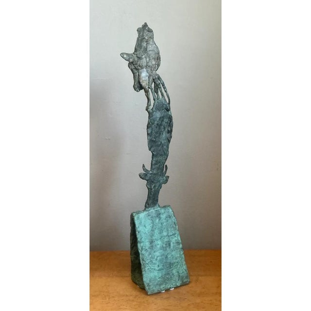 Bronze Vintage Sculptural Bronze Bull Statue For Sale - Image 8 of 12