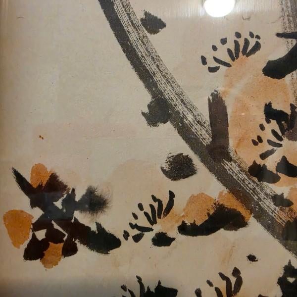 Mid-Century Chinese Faux Bamboo Framed Art Panels - Pair - Hand-Painted Koi & Bamboo Chinoiserie Watercolor Panels For Sale - Image 10 of 13