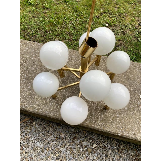 Mid-Century Modern Space Age Ceiling Light in the style of Sciolari, 1960s For Sale - Image 3 of 16
