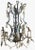 Metal French Iron and Crystal Chandelier – 1940s Vintage Fixture For Sale - Image 7 of 7