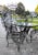 Mediterranean Salterini Patio Set Wrought Iron Table Peacock 4 Chairs Mid 20th C. For Sale - Image 3 of 11