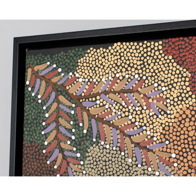 1980s Australian Aboriginal Bush Banana Painting by Eunice Napangardi For Sale - Image 5 of 11