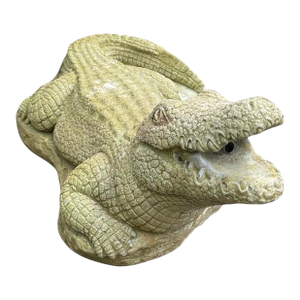 Mid-Century Modern Cast Stone Alligator Garden Statue & Fountain Spouter