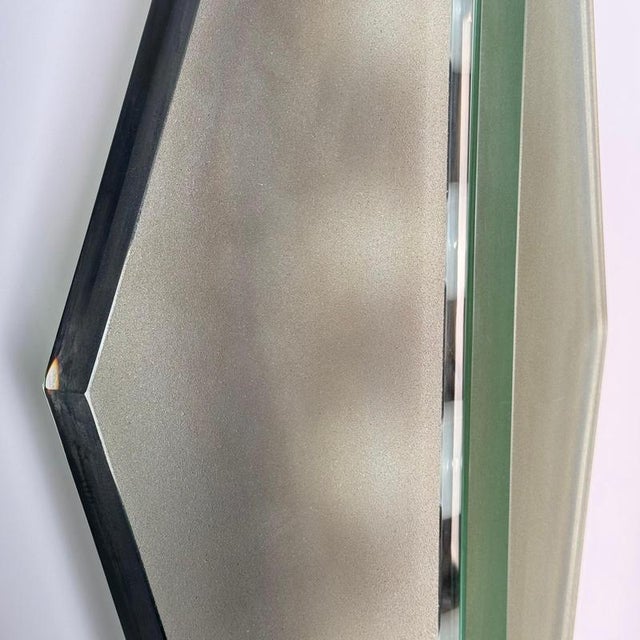 Blue Vintage Model 1943 Wall Lights in Frosted and Bevelled Glass by Max Ingrand for Fontana Arte, 1950s, Set of 2 For Sale - Image 8 of 18