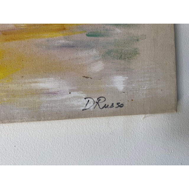 Vintage Drusso Impressionist Seascape Oil Painting on Canvas – Unframed For Sale - Image 11 of 13