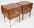 Brown 1960s Merton Gershun for American of Martinsville Mid Century X Inlay Walnut Nightstands Set of 2 For Sale - Image 8 of 9