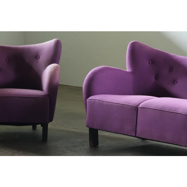 Danish Club Sofa by Fritz Hansen & Flemming Lassen, 1930s For Sale - Image 11 of 18