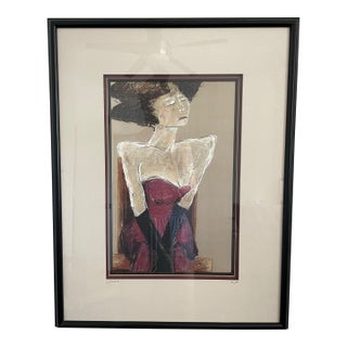 Female Portrait Art Print by Harris G. Strong, Framed For Sale