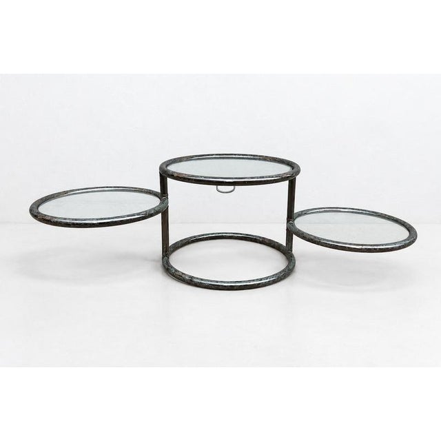 Italian Architectural Swivel Coffee Table, 1980s For Sale - Image 3 of 7