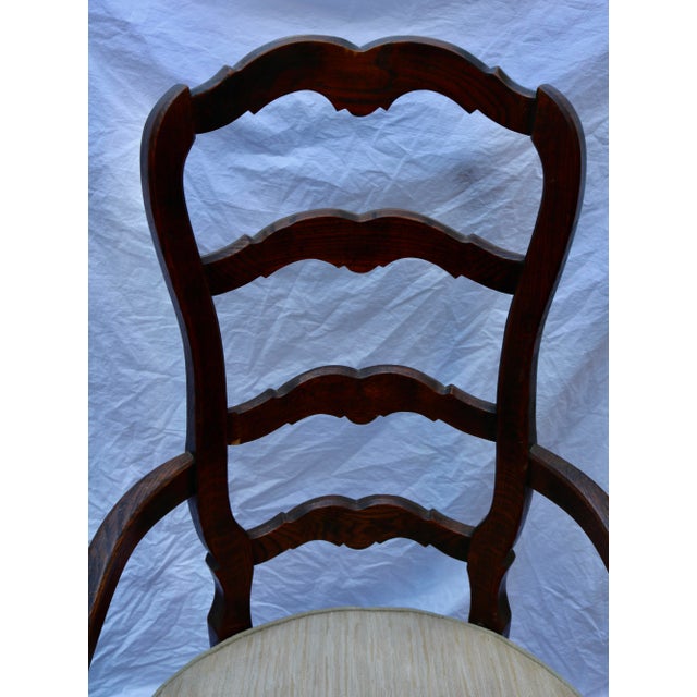 Late 20th Century Vintage Baroque French Oak Chairs Made by Century Furniture Co - Set of 5 For Sale - Image 5 of 7