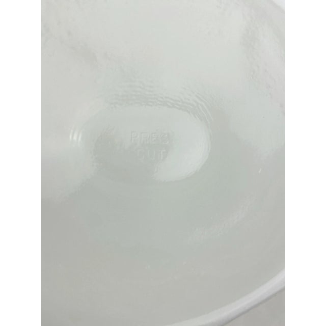 1960s Kemple Toltec Milk Glass White Oval Pedestal Bowl For Sale In Raleigh - Image 6 of 12