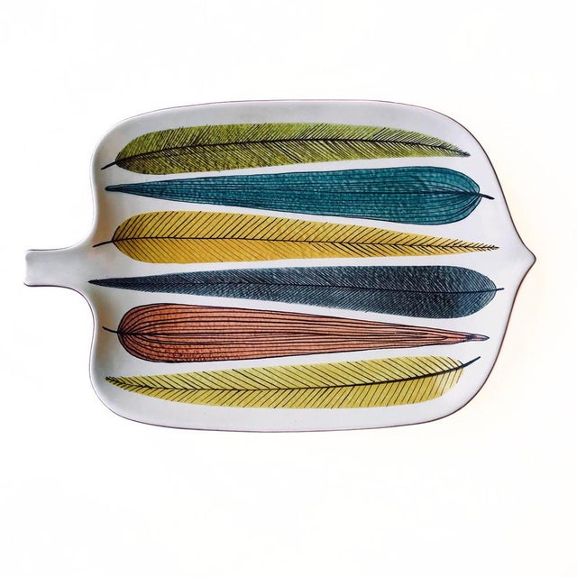 Faience Plate Leafs by Stig Lindberg for Gustavsberg, 1950 For Sale - Image 11 of 11