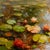Impressionist Late 20th Century Framed Signed Zhao Song Floating Lilypads Oil on Canvas For Sale - Image 3 of 8