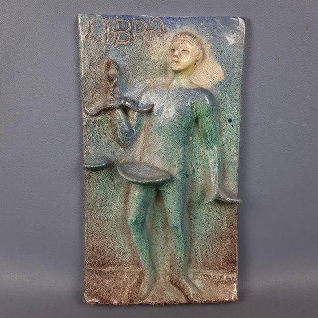 Vintage Majolica Libra High Relief, 1960s For Sale - Image 14 of 14