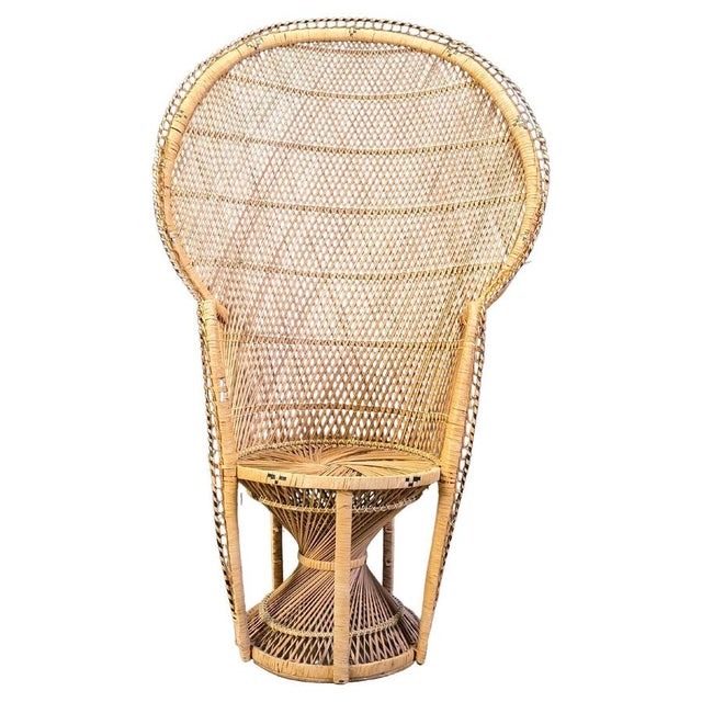 Vintage Wicker Peacock Chair, 1970s For Sale - Image 14 of 14