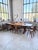 Set comprising a large table with extensions and eight chairs in a mountain style. inspired by swedish design, reminiscent...