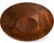 Richly toned mid-century hand-turned burl walnut bowl with striking grain and form, stamped Billings, Missouri. 1960s