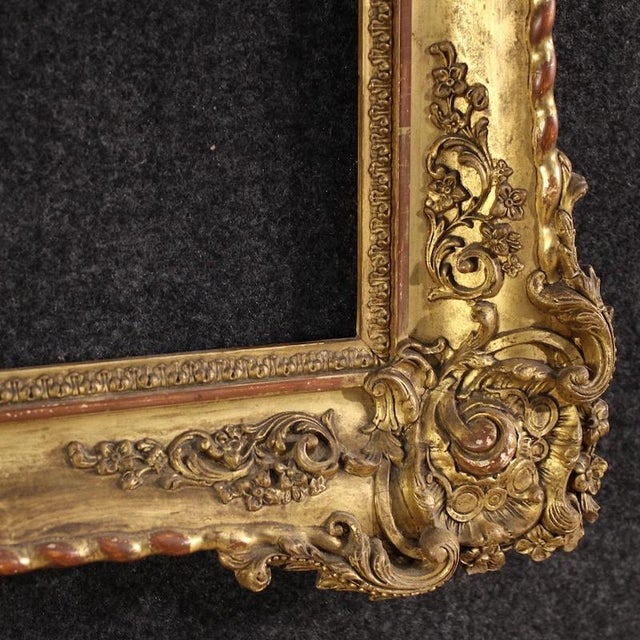19th Century Napoleon III Gilded Italian Frame, 1880s For Sale - Image 10 of 14