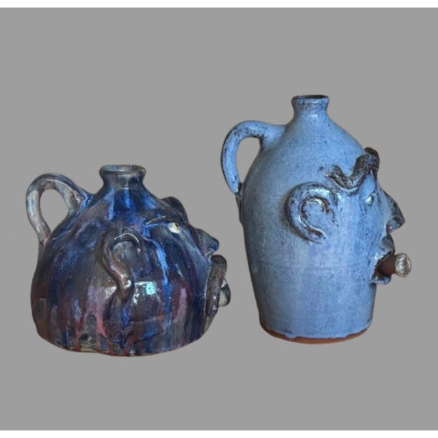 A Pair of Face Jugs by Billie Joe Craven For Sale - Image 4 of 4
