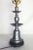 Traditional 1970s Pewter and Brass Lamp With Wooden Base For Sale - Image 3 of 7