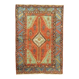 Antique Persian Heriz Rug - 4'1" x 5'2" For Sale