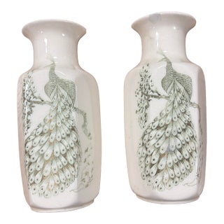 Vintage English Wall Pocket Vases - A Pair For Sale