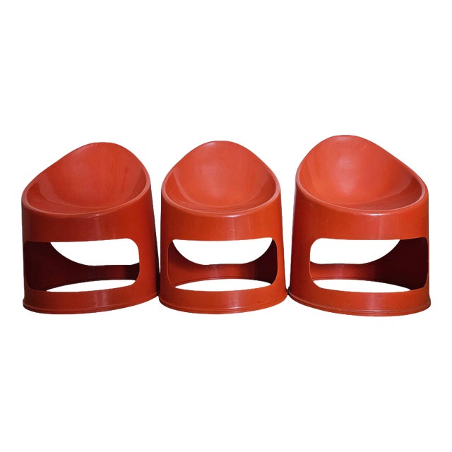 Space Age Children's Tub Chairs, Italy, 1970s, Set of 3 For Sale