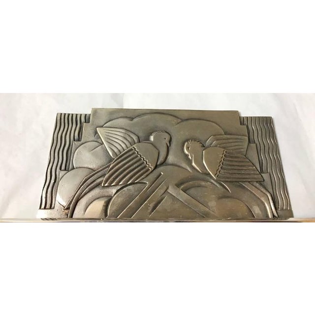 French Art Deco Sconces With Geometric Motif - a Pair For Sale In New York - Image 6 of 9