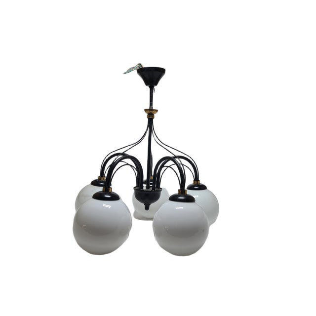 Vintage Art Nouveau Chandelier, Poland, 1970s For Sale - Image 6 of 15