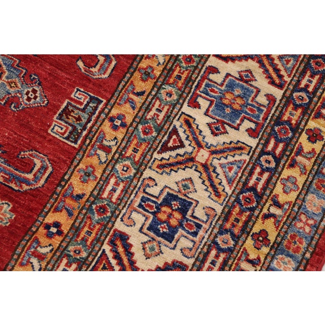 Tribal Super Kazak Red/Beige Wool Rug - 8'2'' X 10'3'' For Sale In New York - Image 6 of 10