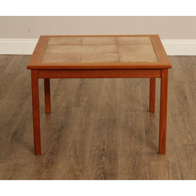 M°belfabrikken Toften Danish Modern Tile-Top Teak Side Table For Sale - Image 10 of 12