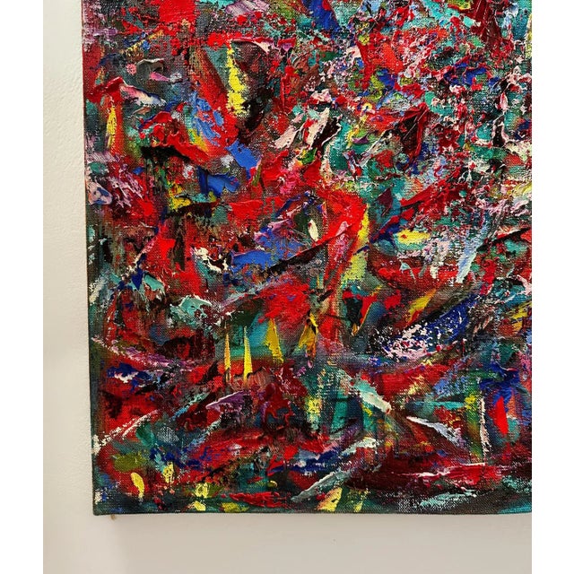 Jon Atac, Expressions, 1990, Large Oil on Canvas For Sale - Image 6 of 14
