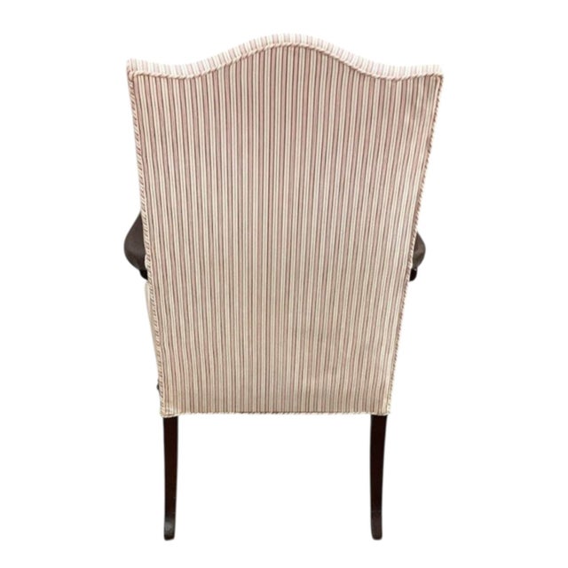 Wood Elegant Antique Mahogany Armchair With Classic Edwardian Lines For Sale - Image 7 of 7