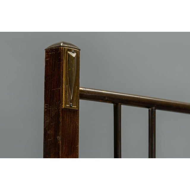Art Nouveau Brass and Walnut Magazine or Music Stand, Germany, 1920 For Sale - Image 14 of 18
