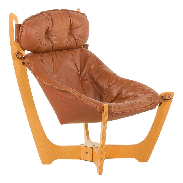 Luna Lounge Chair by Odd Knutsen for Hjellegjerde, Norway, 1970s For Sale