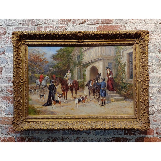 Heywood Hardy - Getting Ready for the Fox Hunt -19th Century Sporting Oil Painting For Sale - Image 13 of 13