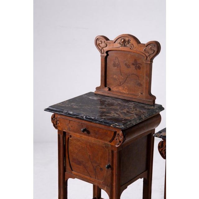 Art Nouveau Bedside Tables by Vittorio Valabrega, 1900, Set of 2 For Sale - Image 6 of 14